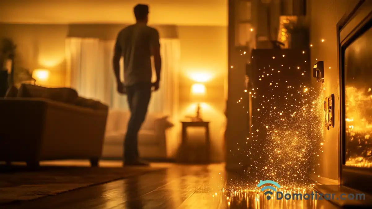 corto circuito falla eléctrica en el hogar