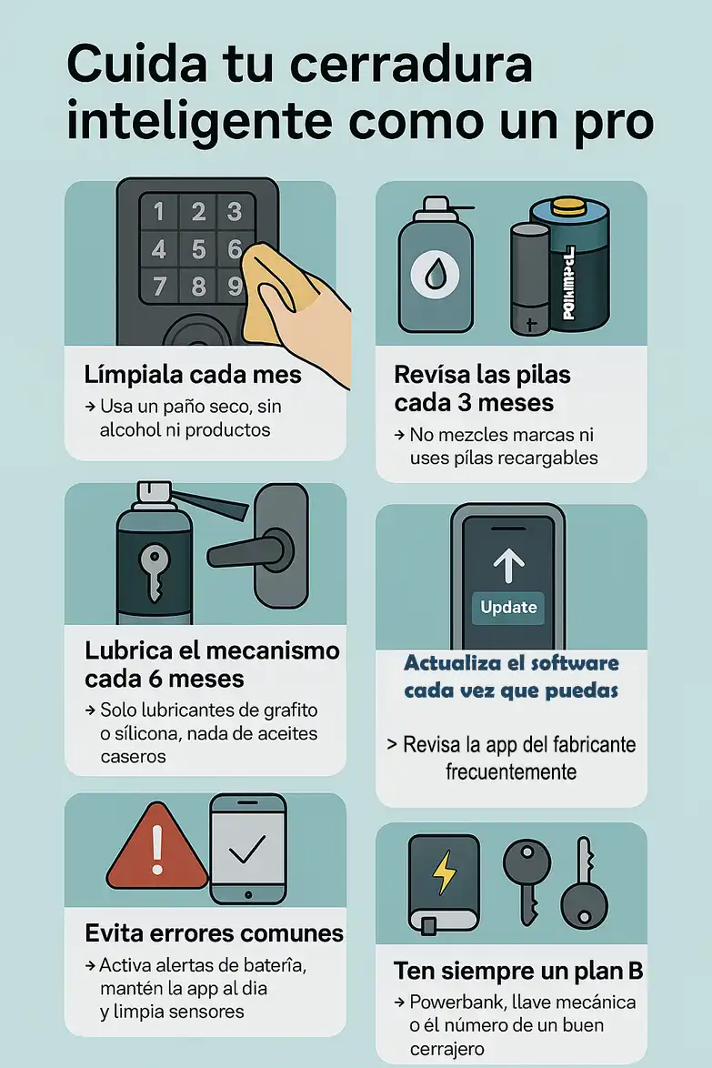 infografía cuida de tu cerradura inteligente como un pro 2