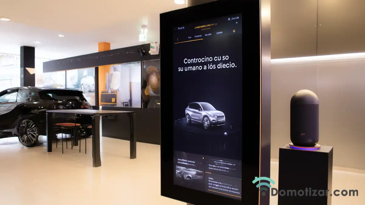 Pantallas interactivas y asistentes de voz