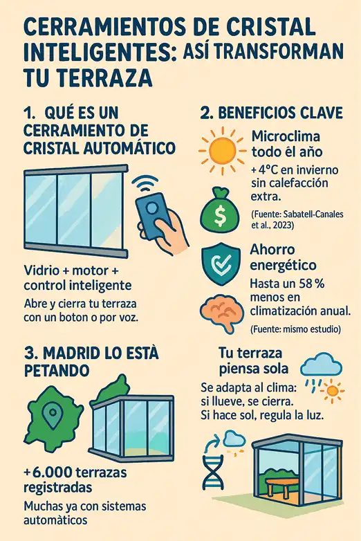 beneficios de cerramientos de cristal automáticos infografía